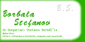 borbala stefanov business card